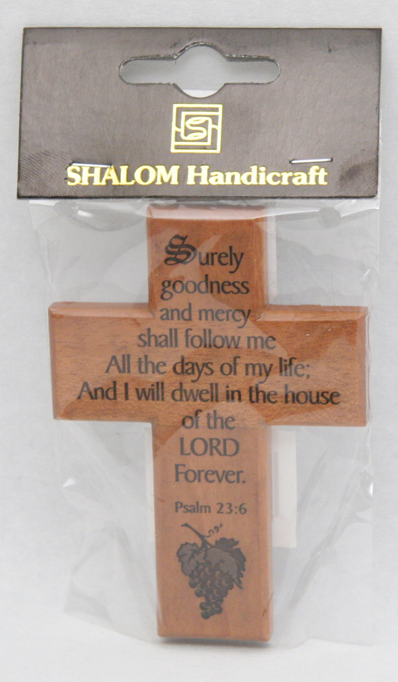 Cross: Surely Goodness and Mercy Will Follow Me (Mahogany)