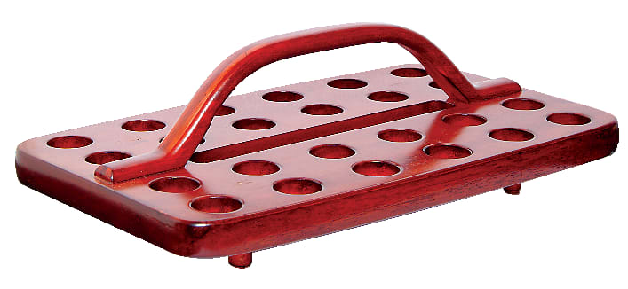 Communion Tray 24 Hole Wooden Rectangular