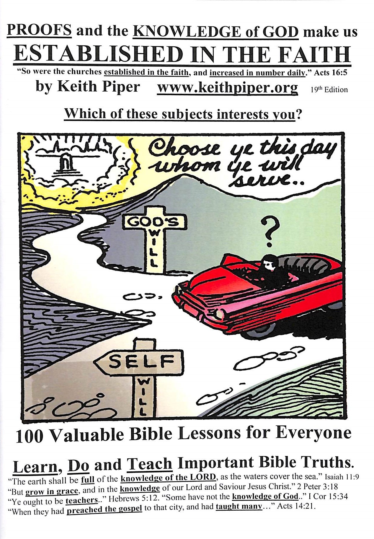 Established in Faith: 105 Valuable Bible Lessons for Everyone (19th Edition)