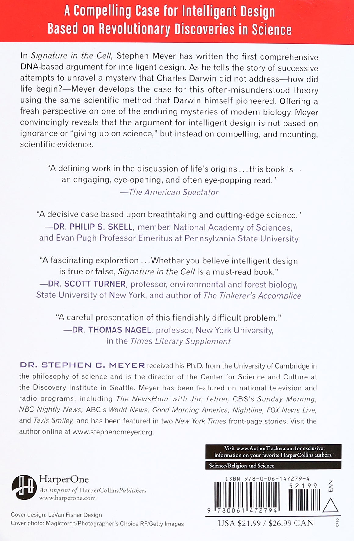 Signature in the Cell: DNA Evidence For Intelligent Design