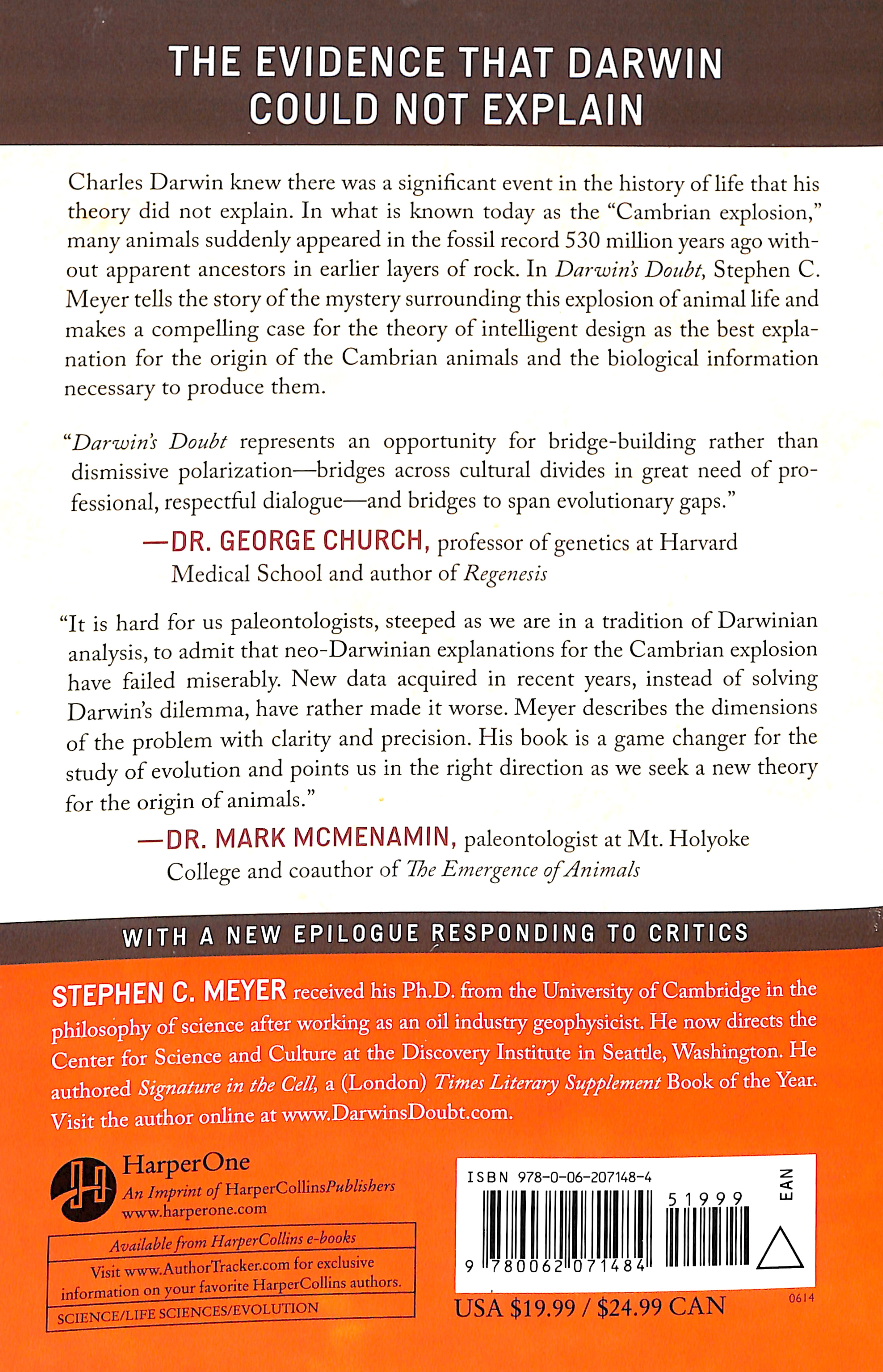 Darwin's Doubt: The Explosive Origin of Animal Life and the Case For Intelligent Design (2014 Edition)