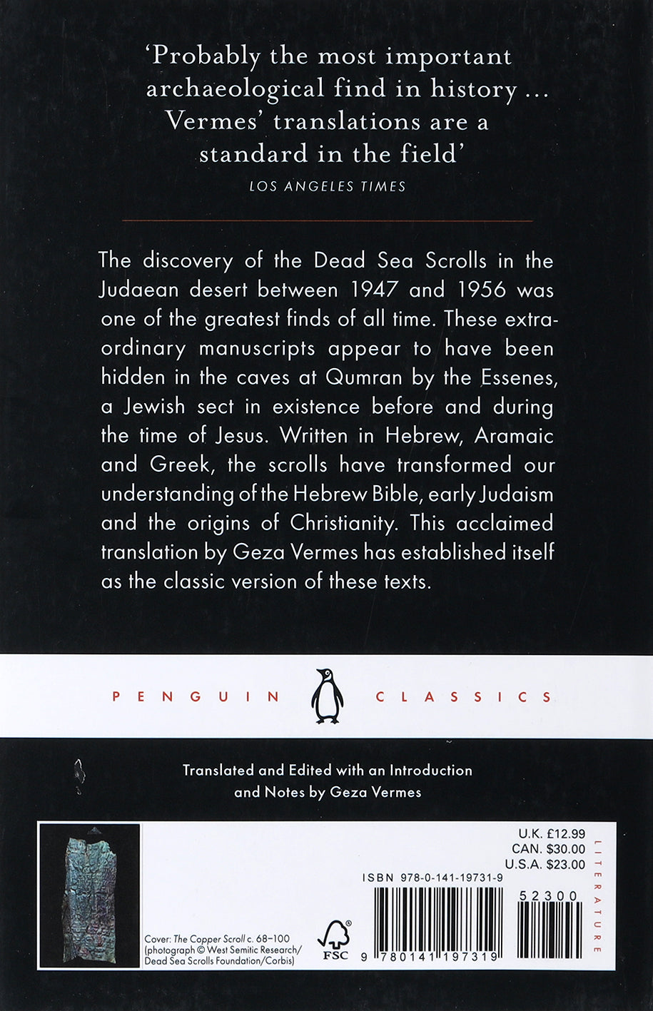 The Complete Dead Sea Scrolls in English (7th Edition) (Penguin Black Classics Series)