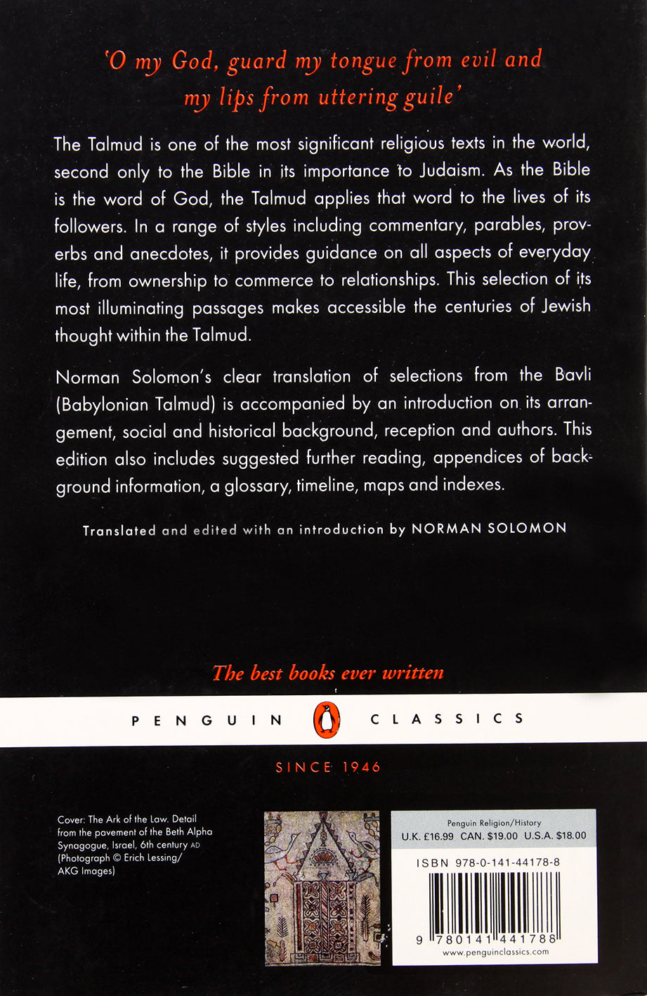 The Talmud: A Selection (Penguin Black Classics Series)