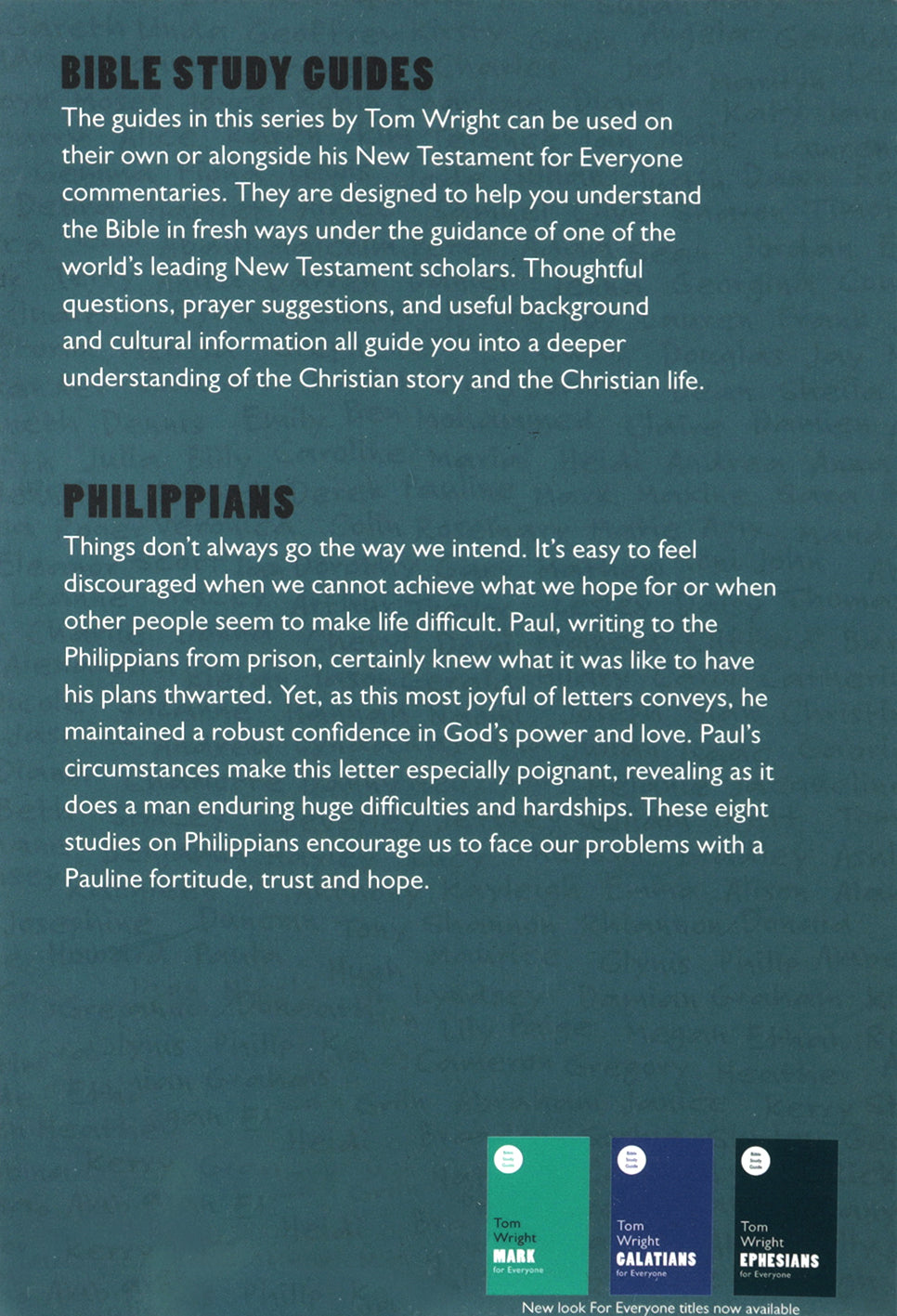 Philippians (N.t Wright For Everyone Bible Study Guide Series)