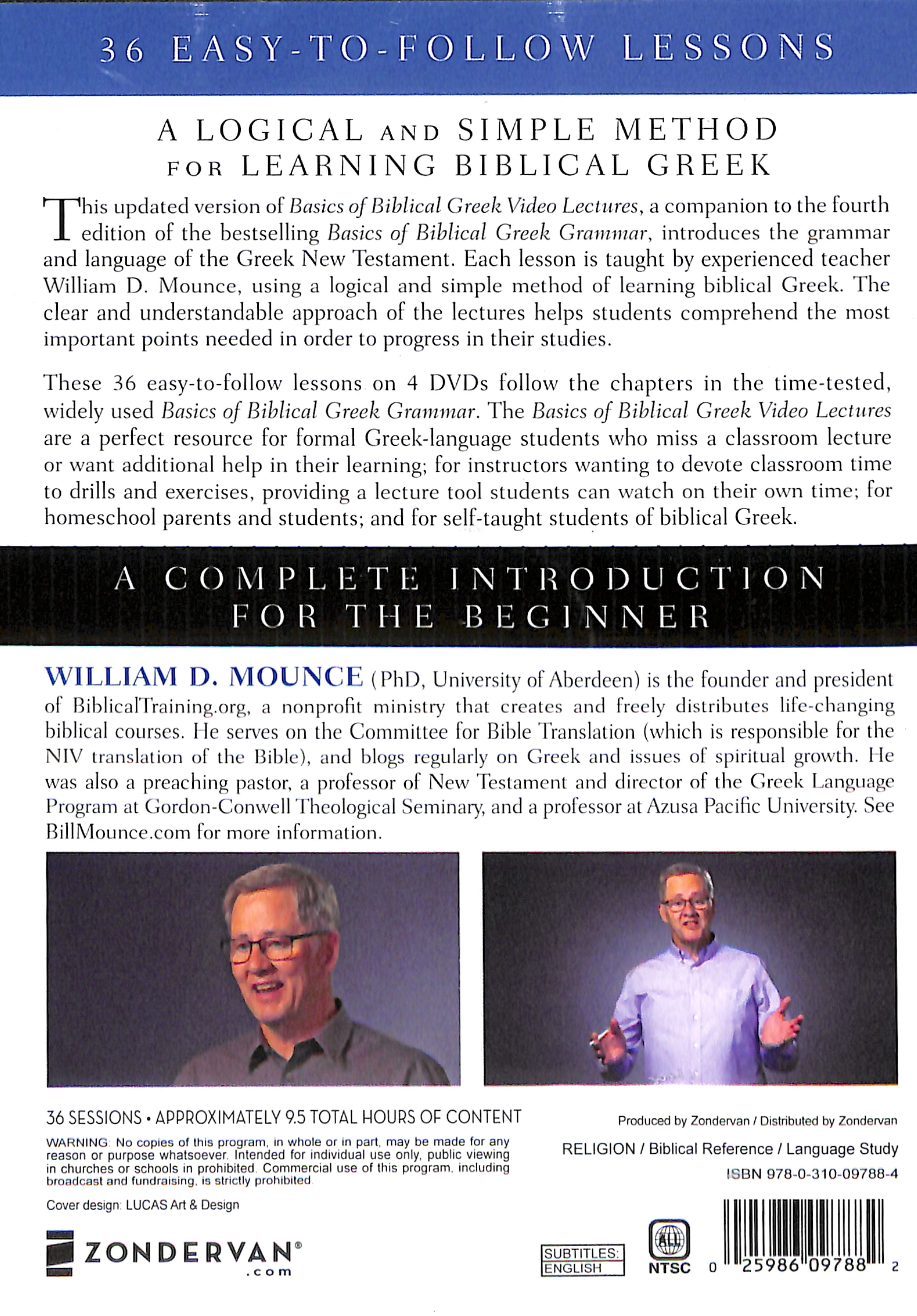 Basics of Biblical Greek For Use With Basics of Biblical Greek Grammer (4th Edition) (Dvd Video Lectures)