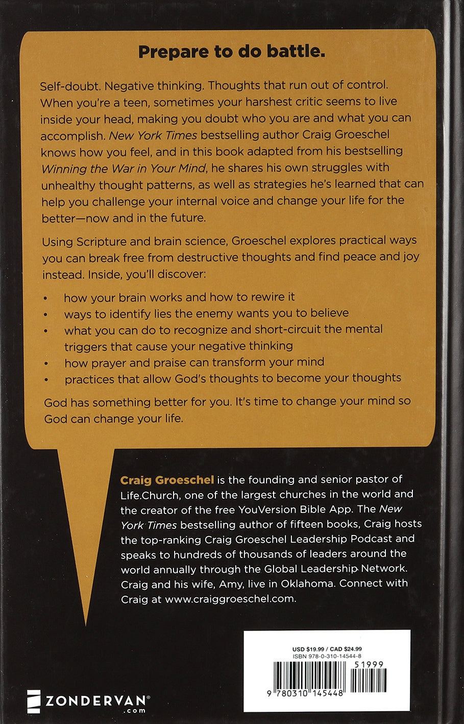 Winning the War in Your Mind For Teens: Change Your Thinking, Change Your Life