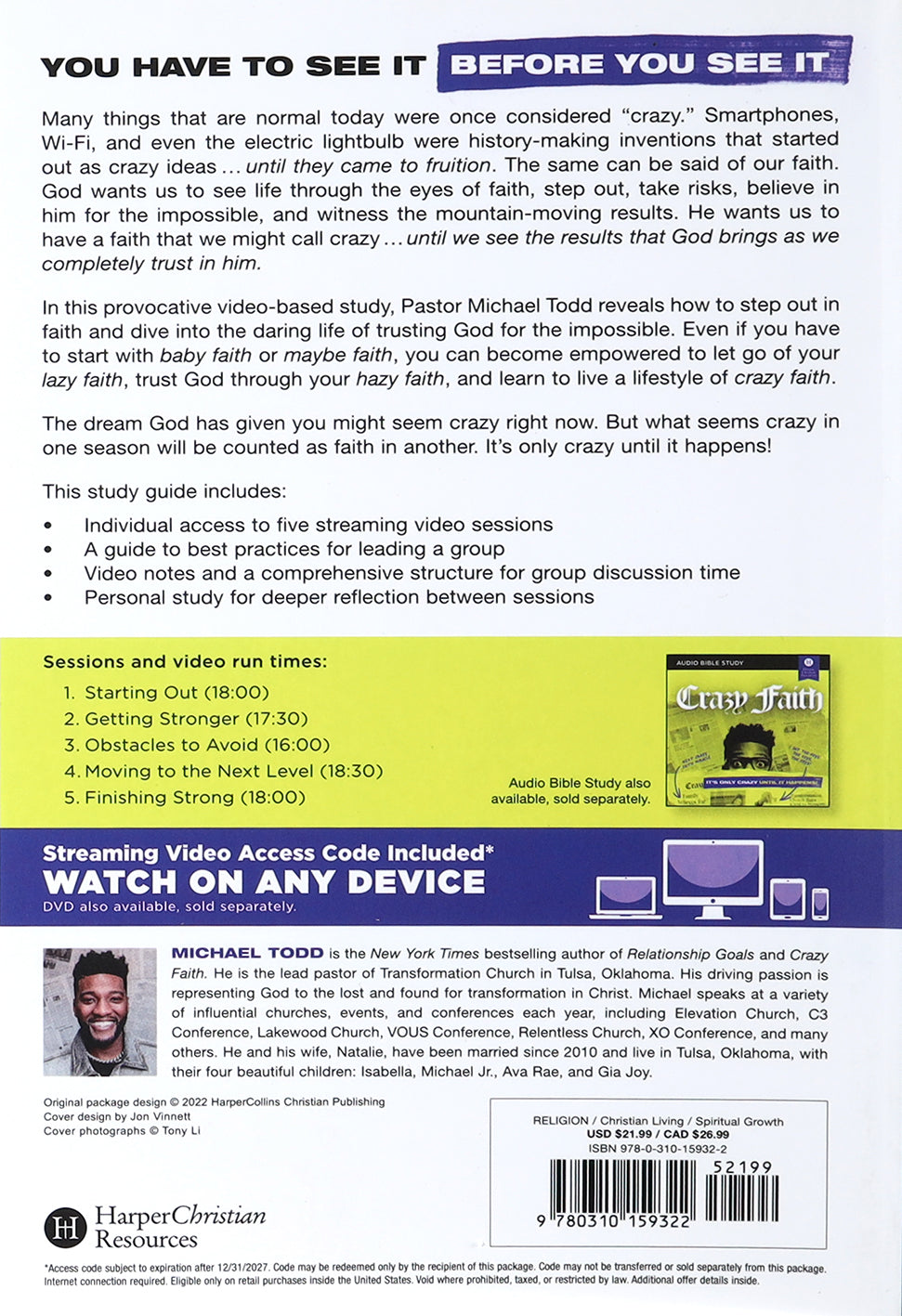 Crazy Faith: It's Only Crazy Until It Happens (Study Guide Plus Streaming Video)