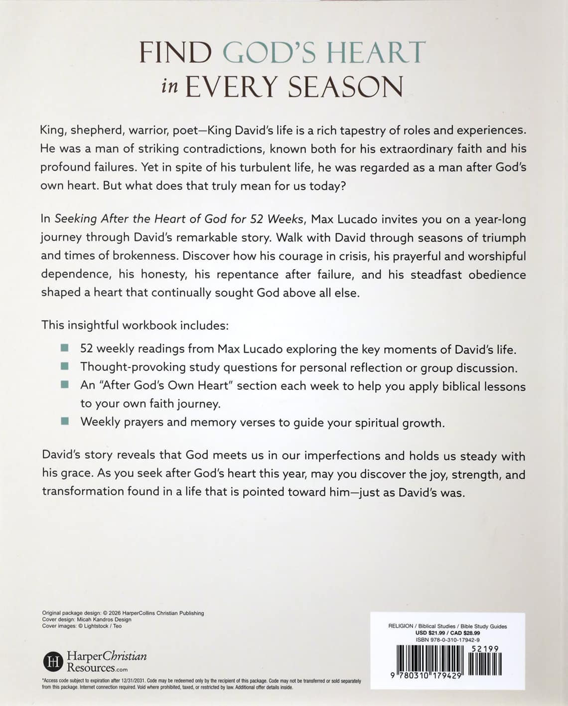 Seeking After the Heart of God for 52 Weeks: A Year-Long Bible Study on the Life of David