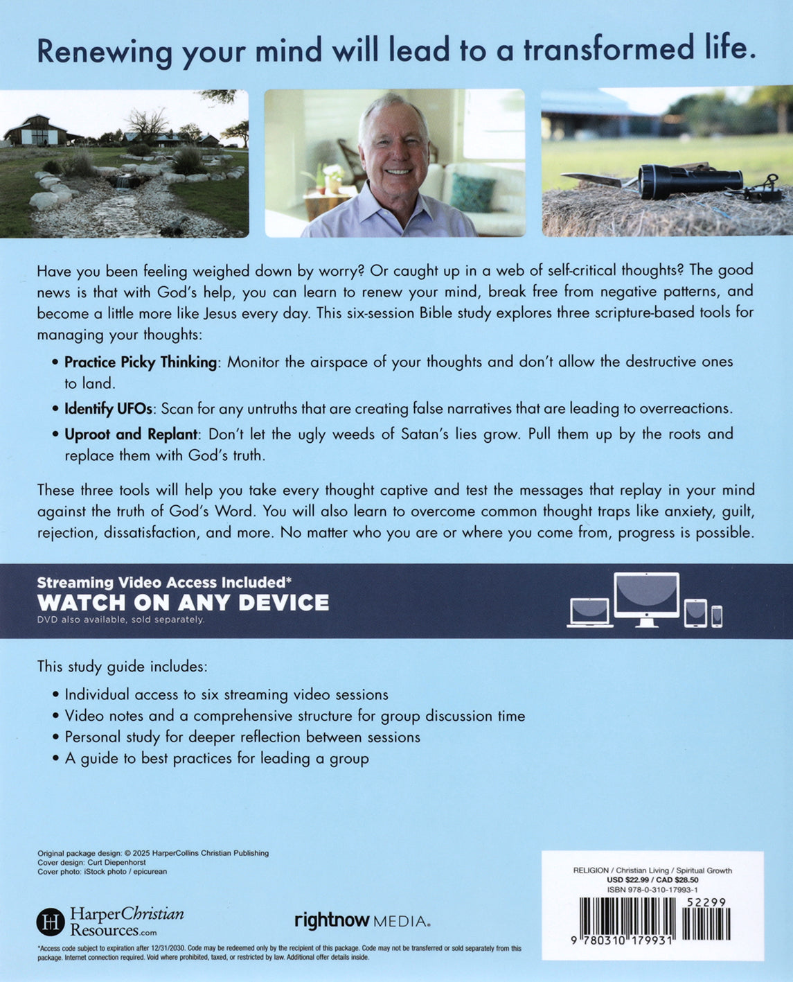 Tame Your Thoughts (Bible Study Guide Plus Streaming Video): Three Tools to Renew Your Mind and Transform Your Life