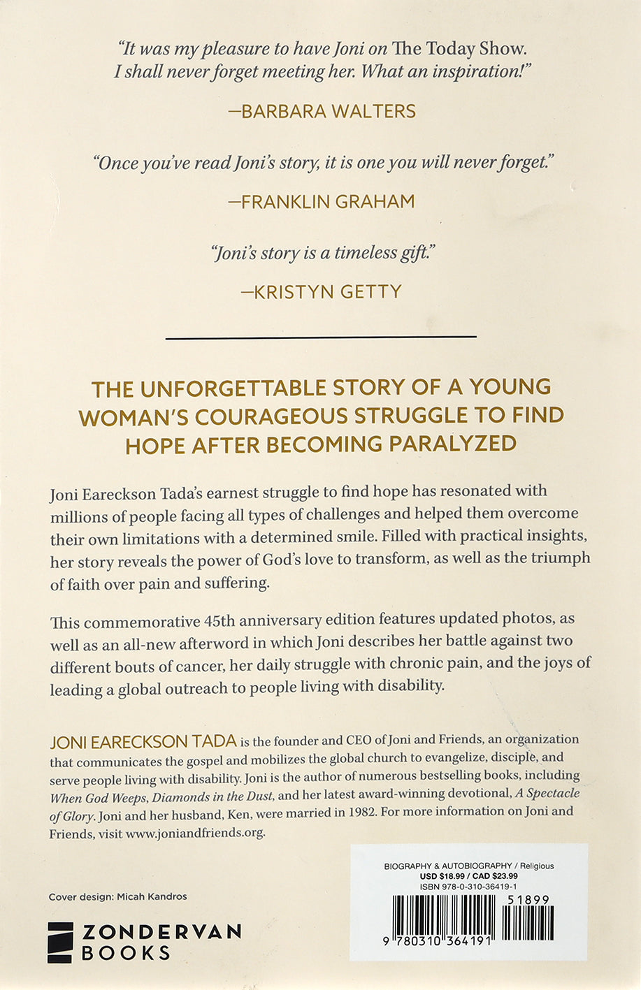 Joni: An Unforgettable Story (45th Anniversary Edition)