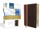 Niv/Msg Side-By-Side Study Personal Size Dark Brown/Brown (Black Letter Edition)
