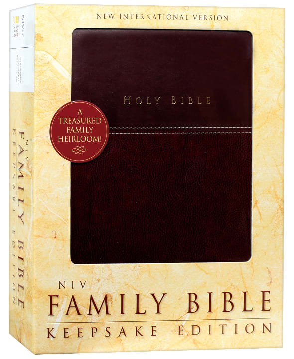 NIV Family Bible Keepsake Edition Burgundy (Red Letter Edition)