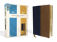 Niv/Kjv Side-By-Side Bible Large Print Navy/Tan (Black Letter Edition)