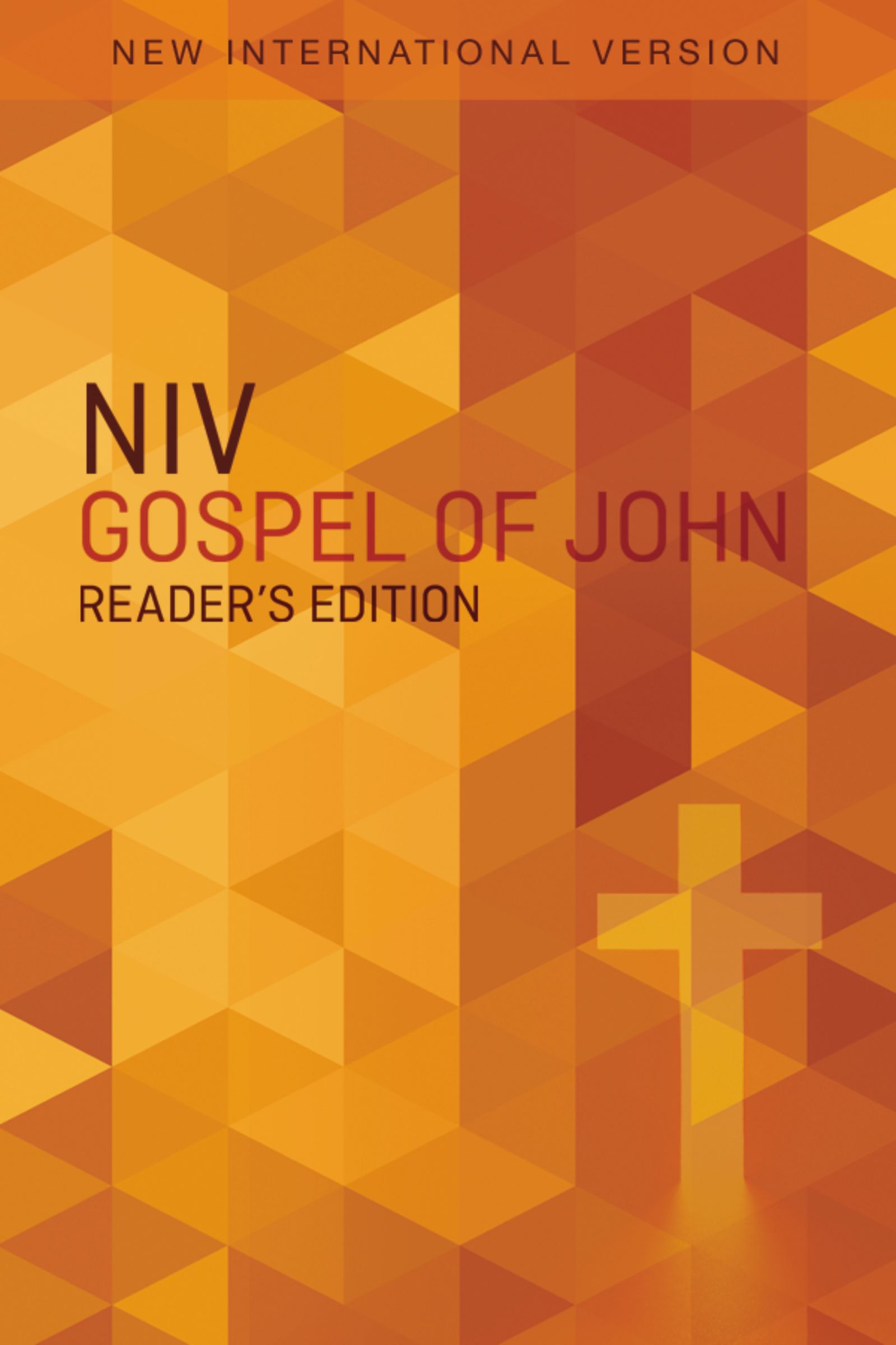 NIV Pocket Gospel of John Reader's Edition Orange Cross (Black Letter Edition)