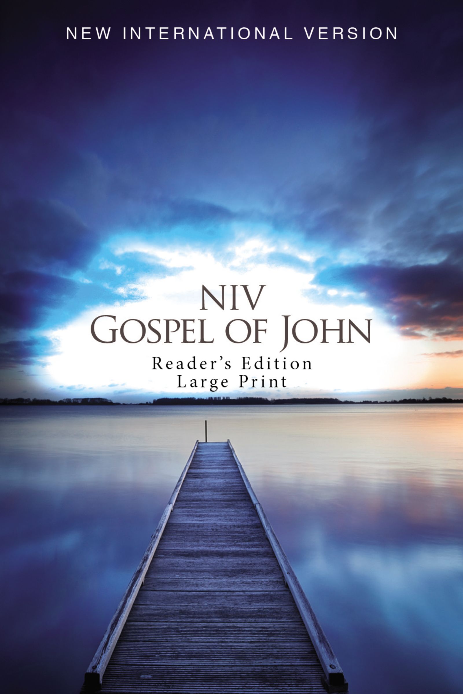 NIV Gospel of John Reader's Edition Large Print Blue Pier (Black Letter Edition)