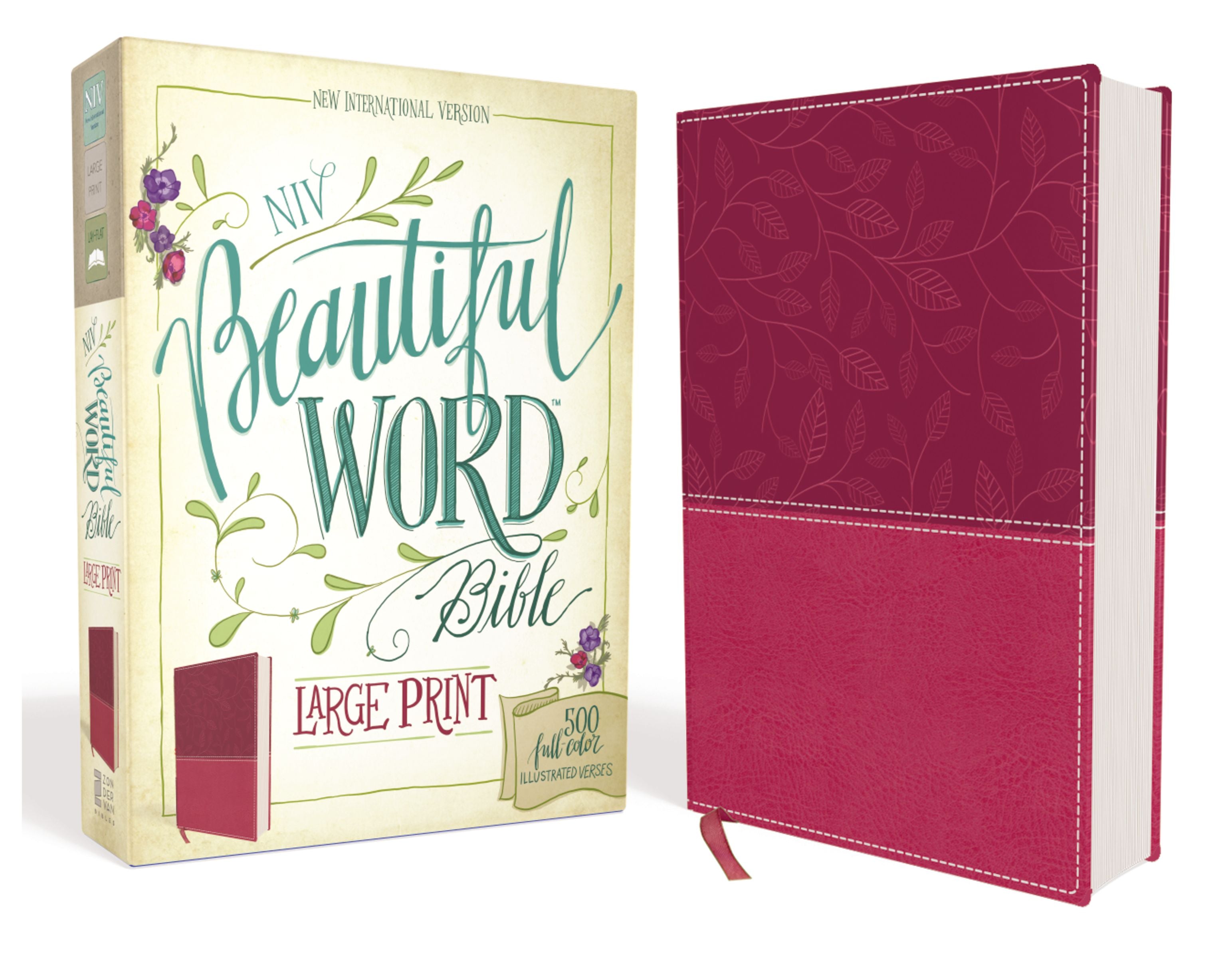 NIV Beautiful Word Bible Large Print Pink (Black Letter Edition)
