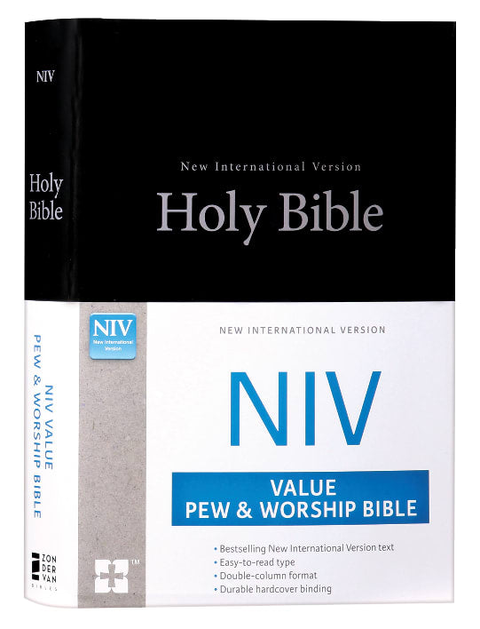 NIV Value Pew and Worship Bible Black (Black Letter Edition)