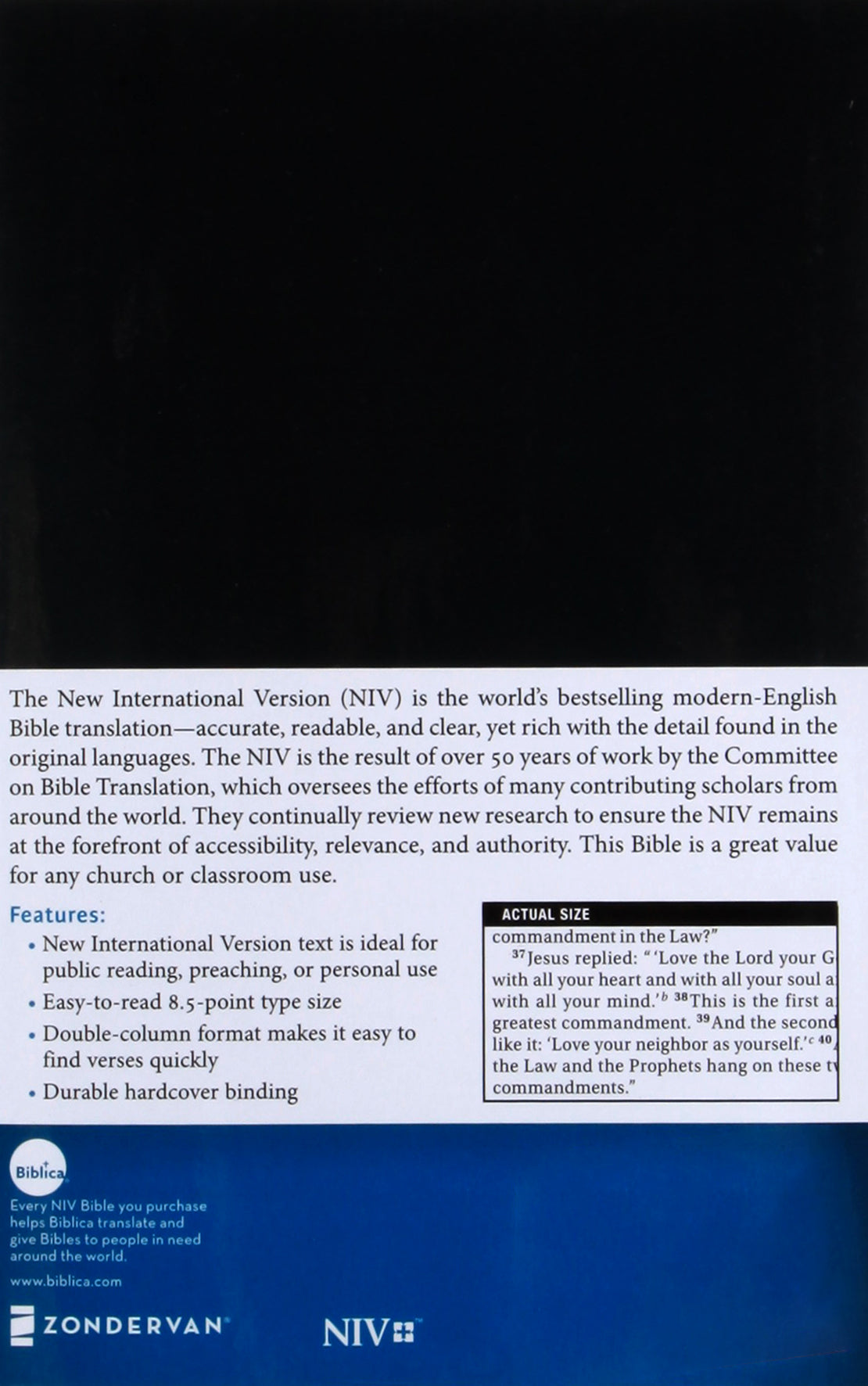 NIV Value Pew and Worship Bible Blue (Black Letter Edition)