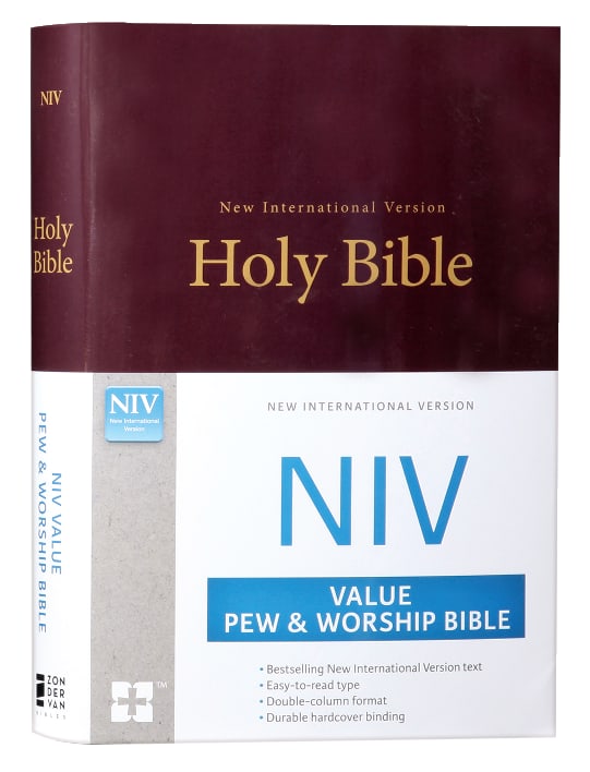 NIV Value Pew and Worship Bible Burgundy (Black Letter Edition)