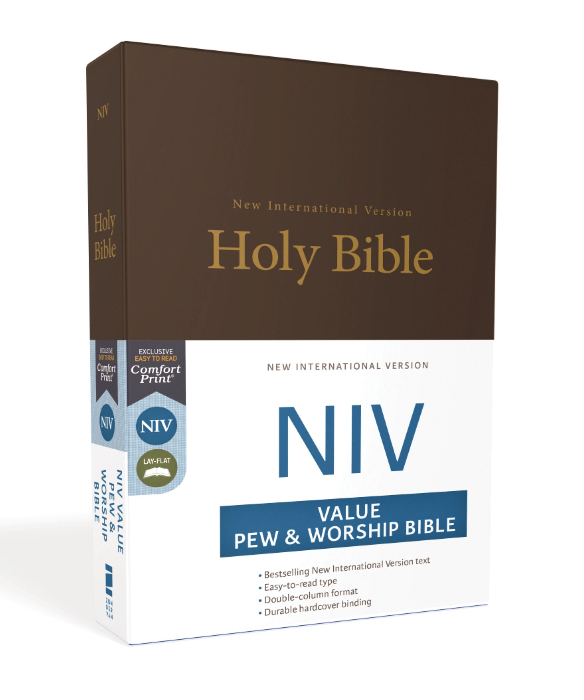 NIV Value Pew and Worship Bible Brown (Black Letter Edition)