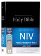 NIV Pew and Worship Bible Large Print Black (Black Letter Edition)