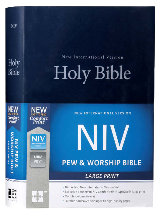 NIV Pew and Worship Bible Large Print Blue (Black Letter Edition)
