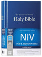 NIV Pew and Worship Bible Large Print Blue (Black Letter Edition)