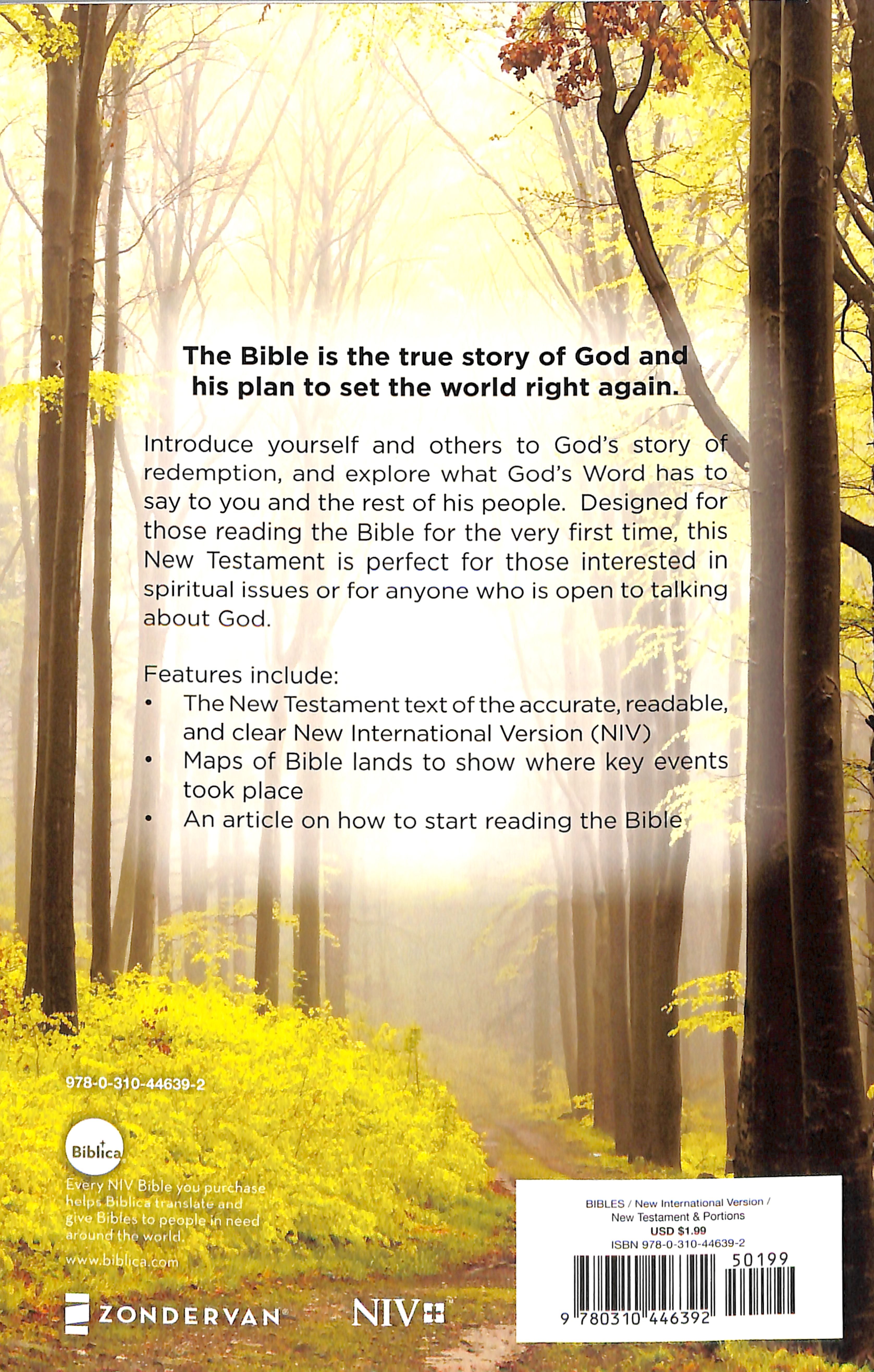 NIV Outreach New Testament Green Forest Path (Black Letter Edition)