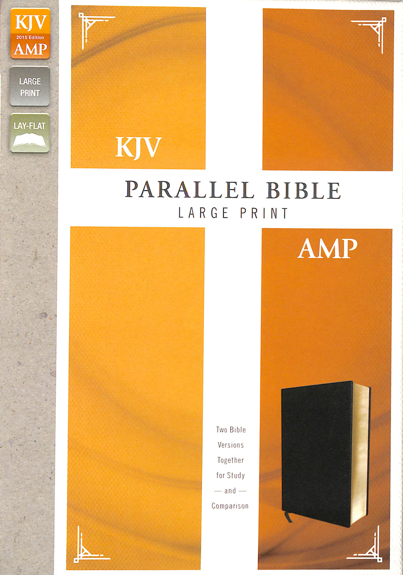 Kjv/Amp Parallel Bible Large Print Black (Kjv Red Letter, Amp Black Letter)