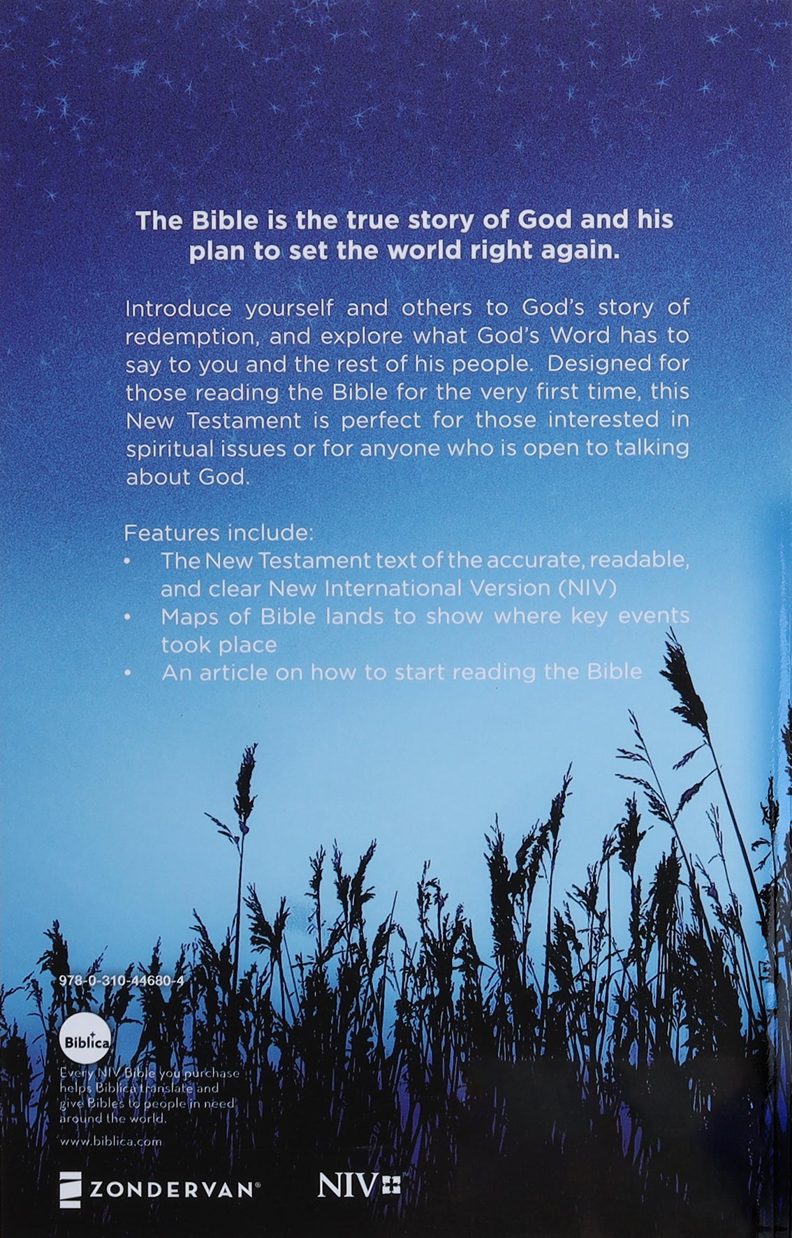 NIV Outreach New Testament Blue Wheat (Black Letter Edition)