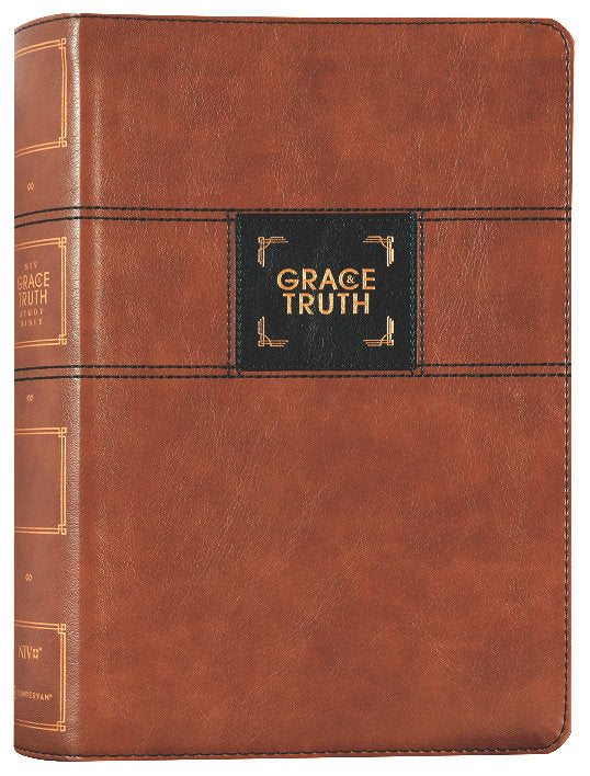 NIV Grace and Truth Study Bible Brown (Red Letter Edition)
