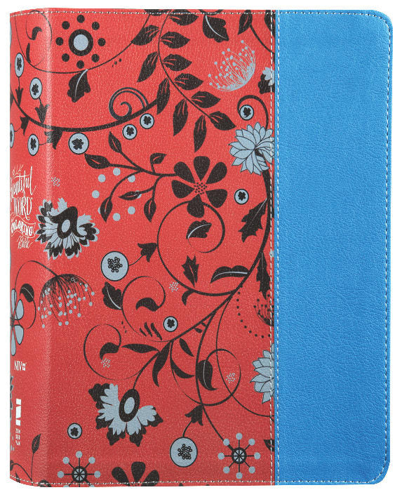 NIV Beautiful Word Coloring Bible For Teen Girls Pink/Blue (Black Letter Edition)