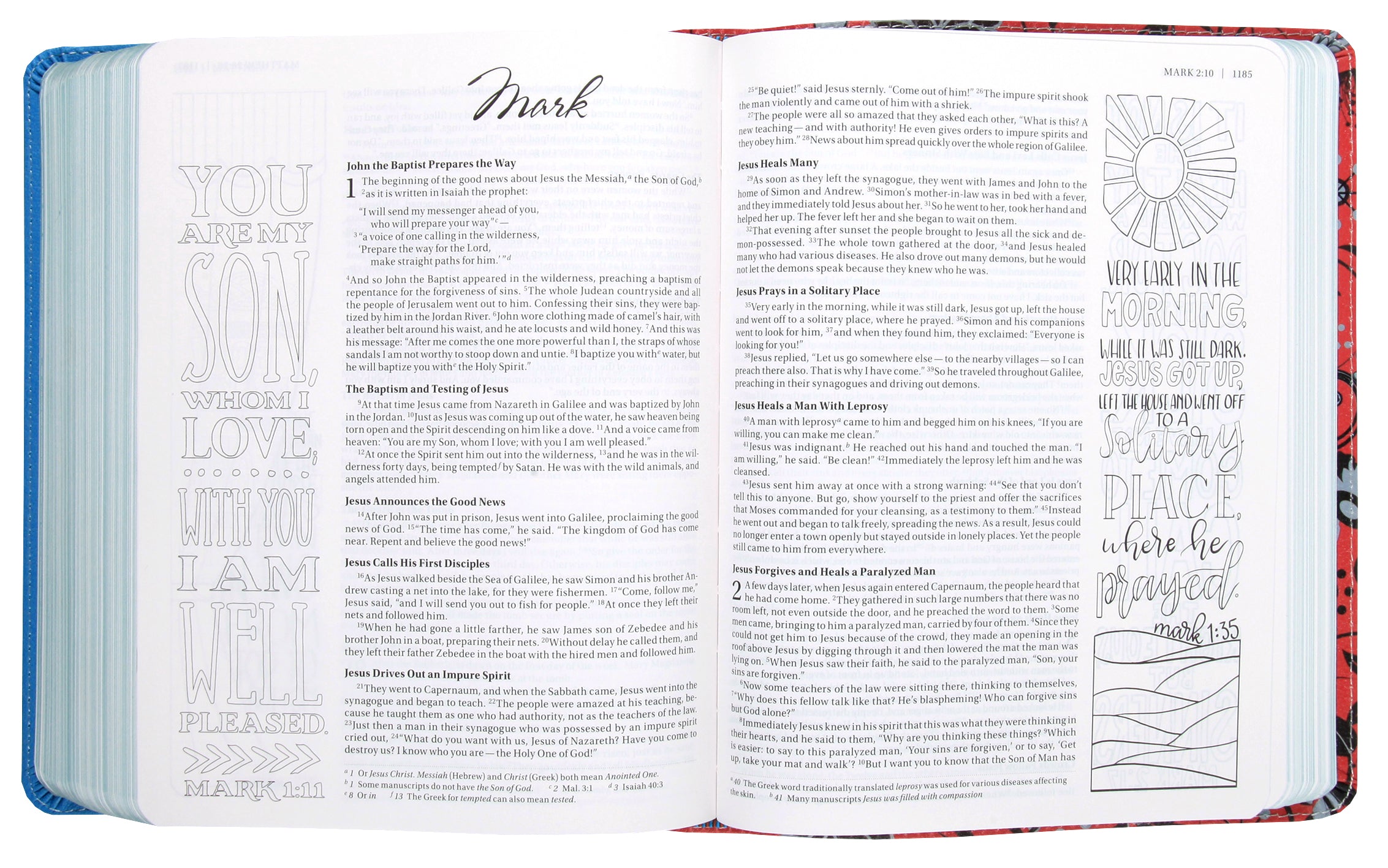NIV Beautiful Word Coloring Bible For Teen Girls Pink/Blue (Black Letter Edition)