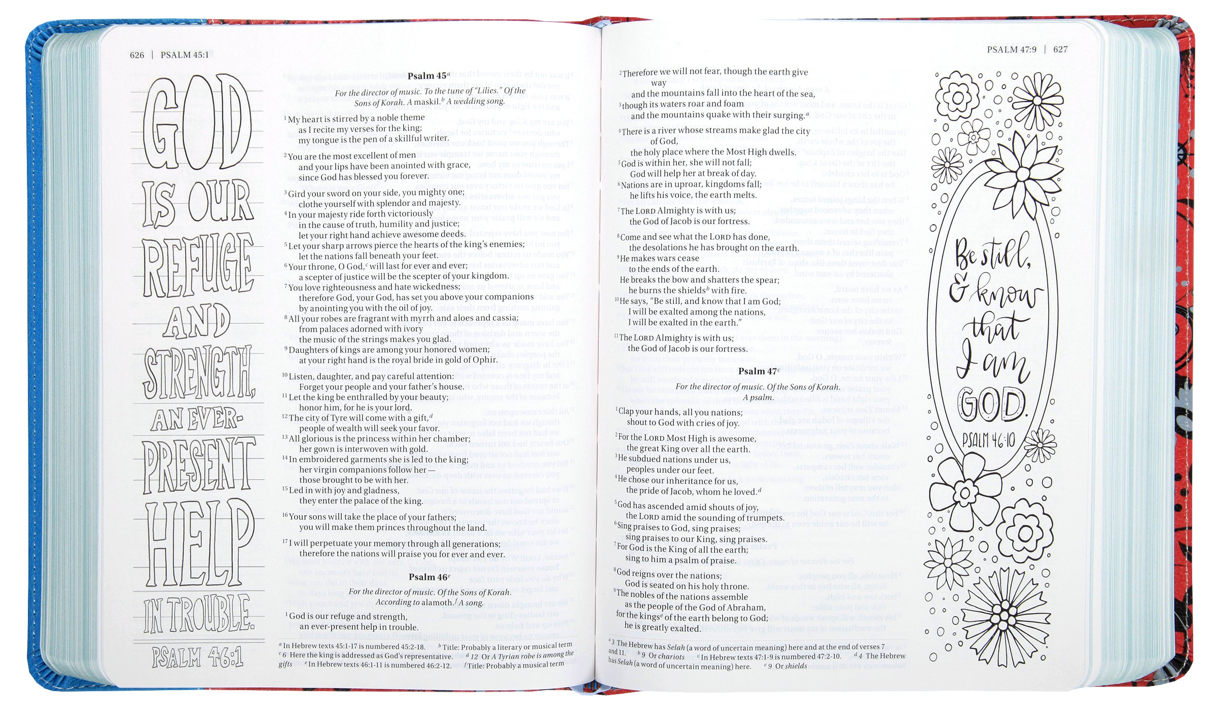 NIV Beautiful Word Coloring Bible For Teen Girls Pink/Blue (Black Letter Edition)