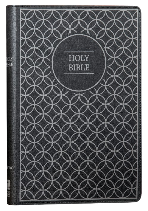 NIV Value Thinline Bible Large Print Gray/Black (Black Letter Edition)
