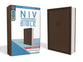NIV Value Thinline Bible Large Print Brown (Black Letter Edition)