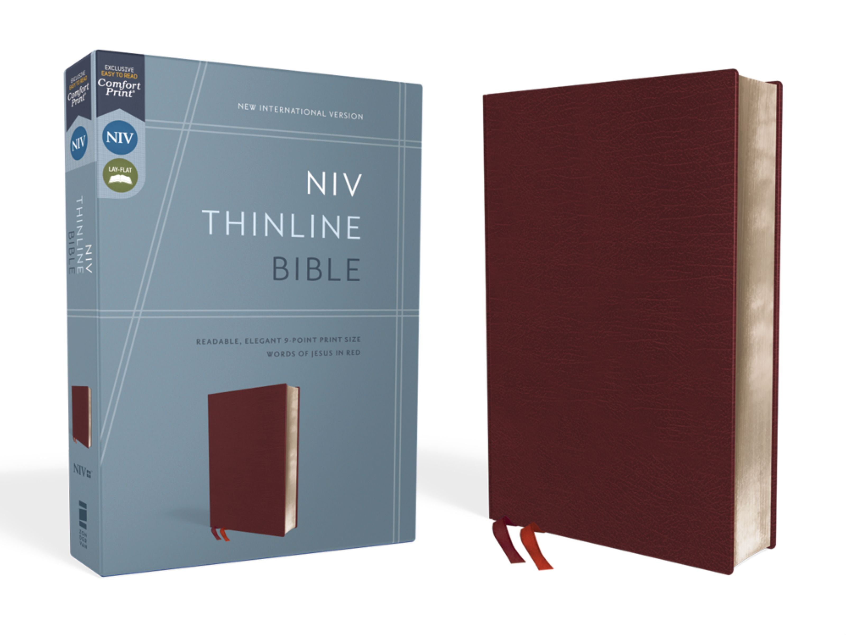 NIV Thinline Bible Burgundy (Red Letter Edition)