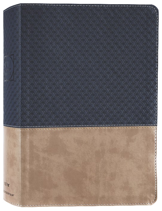 NIV Study Bible Navy/Tan (Red Letter Edition) Fully Revised Edition (2020)
