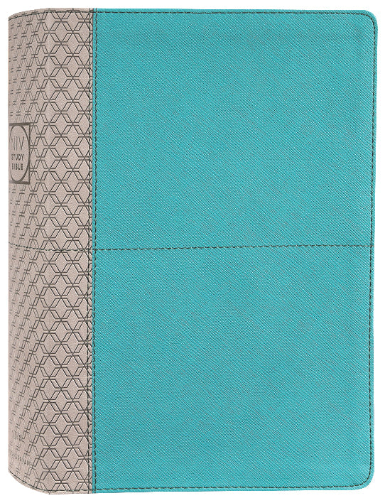 NIV Study Bible Teal/Gray (Red Letter Edition) Fully Revised Edition (2020)