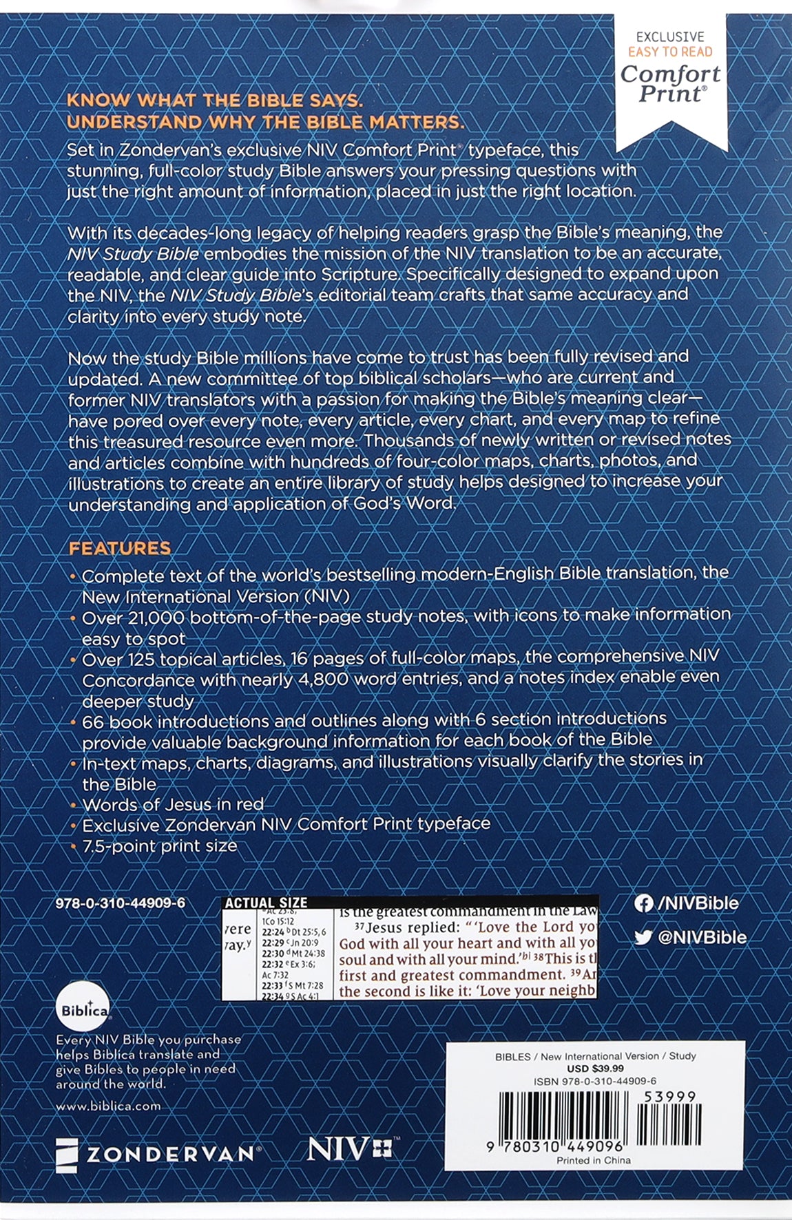 NIV Study Bible Personal Size (Red Letter Edition) Fully Revised Edition (2020)