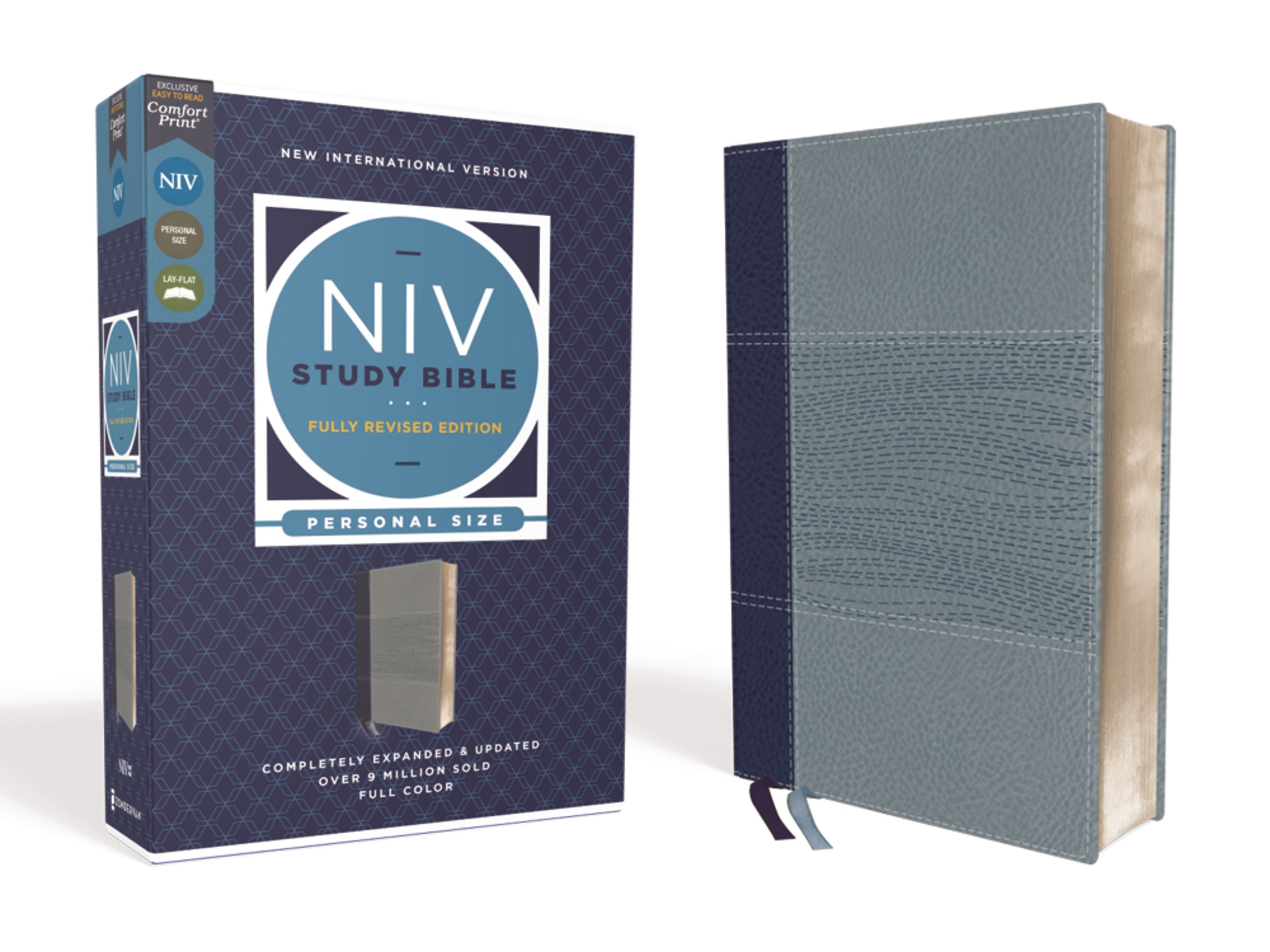 NIV Study Bible Personal Size Navy/Blue (Red Letter Edition) Fully Revised Edition (2020)