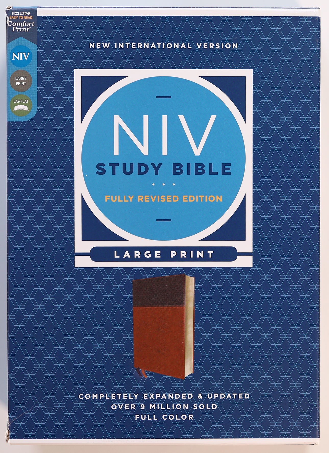 NIV Study Bible Large Print Brown (Red Letter Edition) Fully Revised Edition (2020)