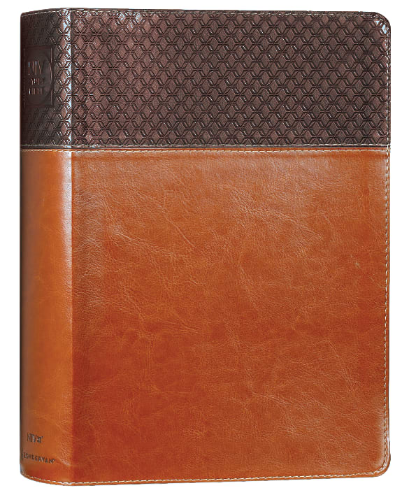 NIV Study Bible Large Print Brown (Red Letter Edition) Fully Revised Edition (2020)