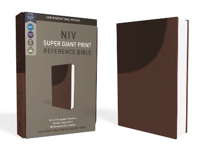 NIV Super Giant Print Reference Bible Brown (Red Letter Edition)