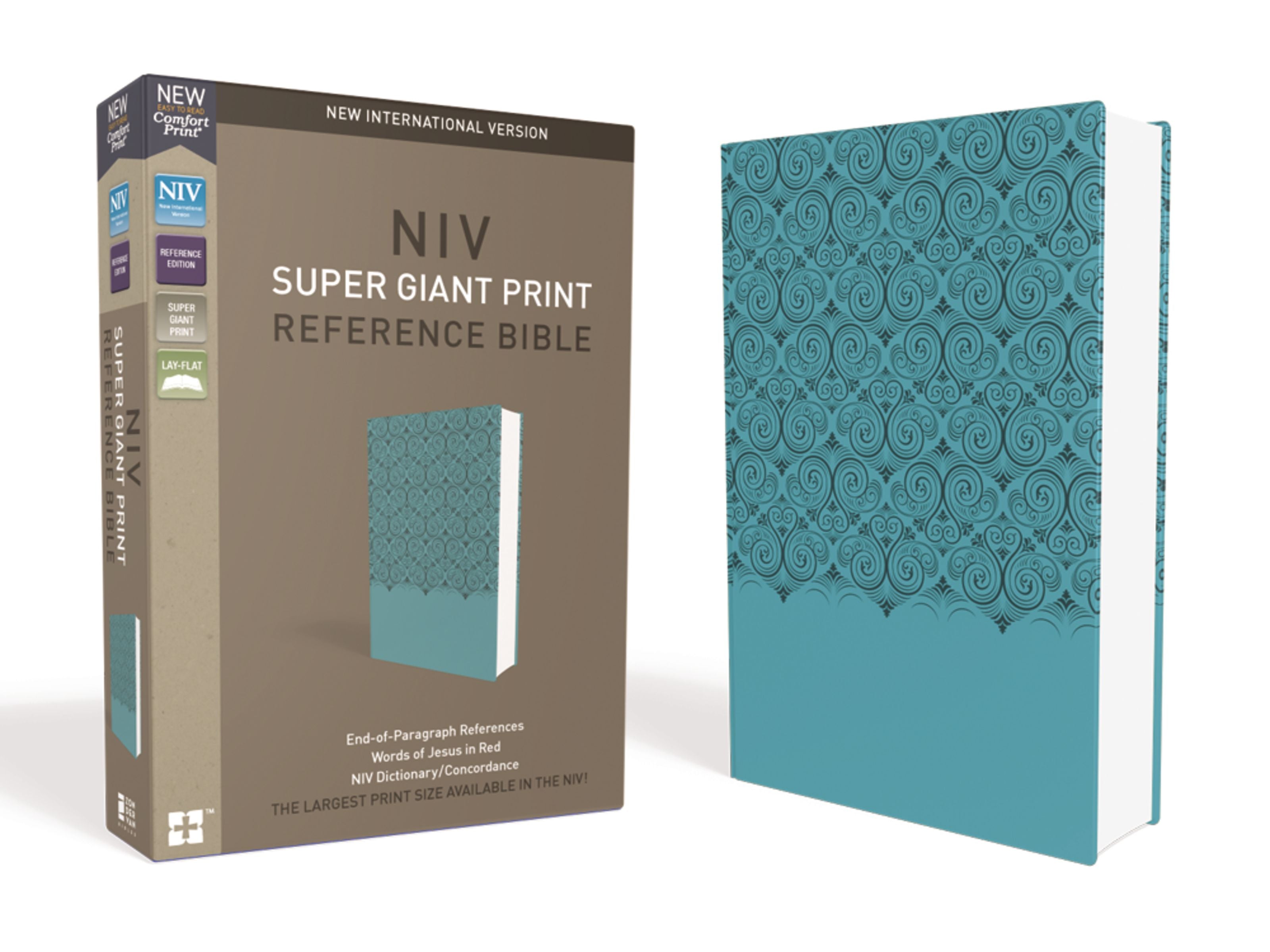 NIV Super Giant Print Reference Bible Blue (Red Letter Edition)