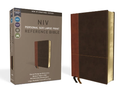 NIV Personal Size Reference Bible Large Print Brown (Red Letter Edition)