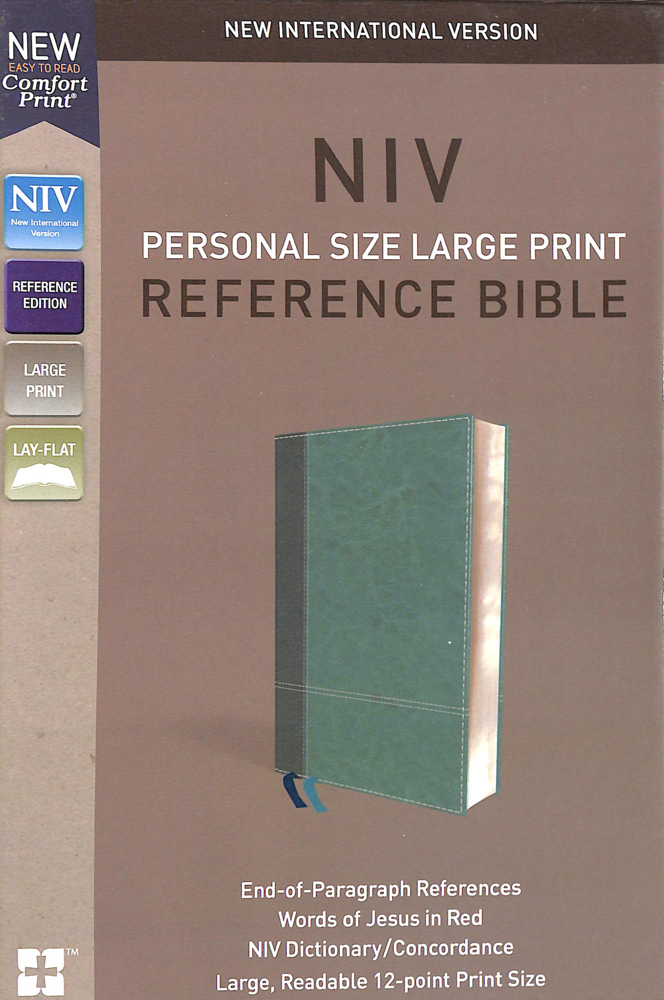 NIV Personal Size Reference Bible Large Print Blue (Red Letter Edition)