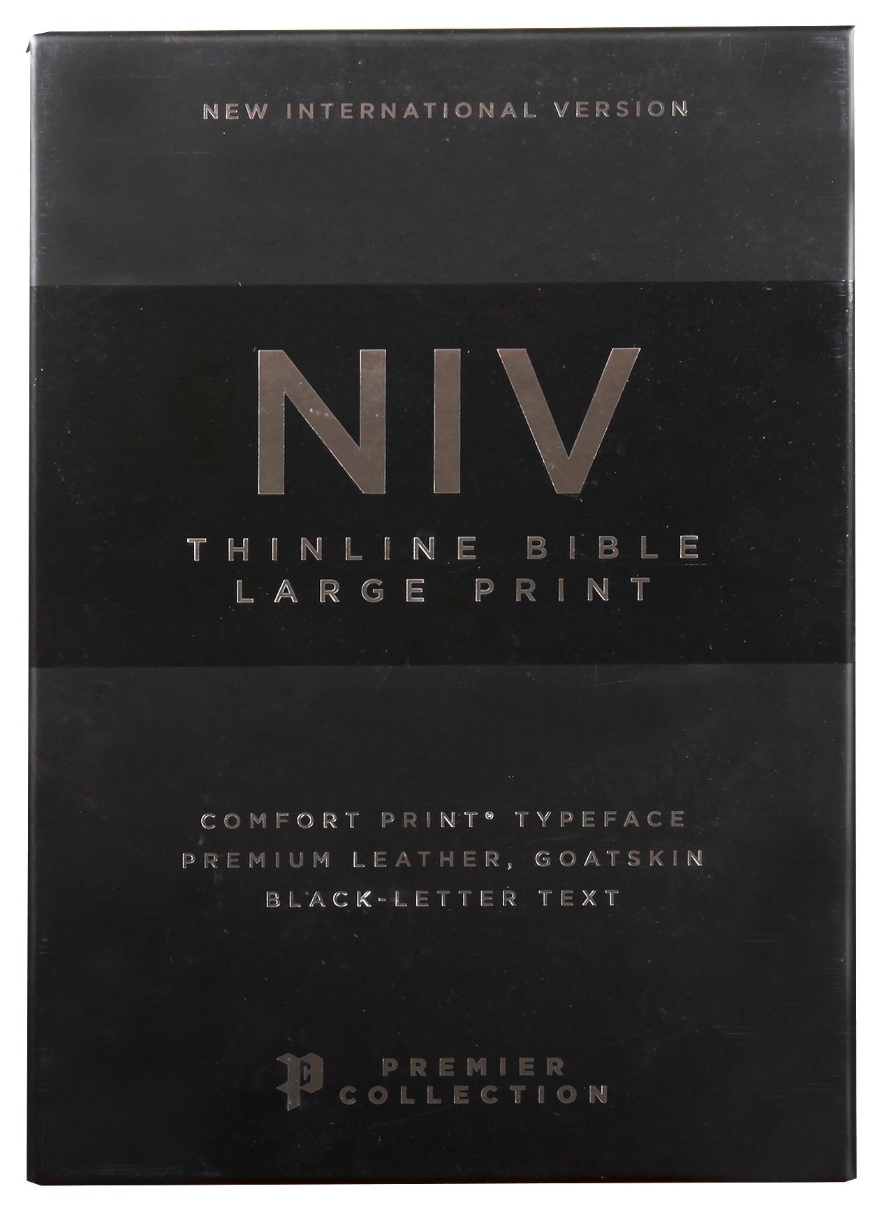 NIV Thinline Bible Large Print Black Premier Collection (Black Letter Edition)