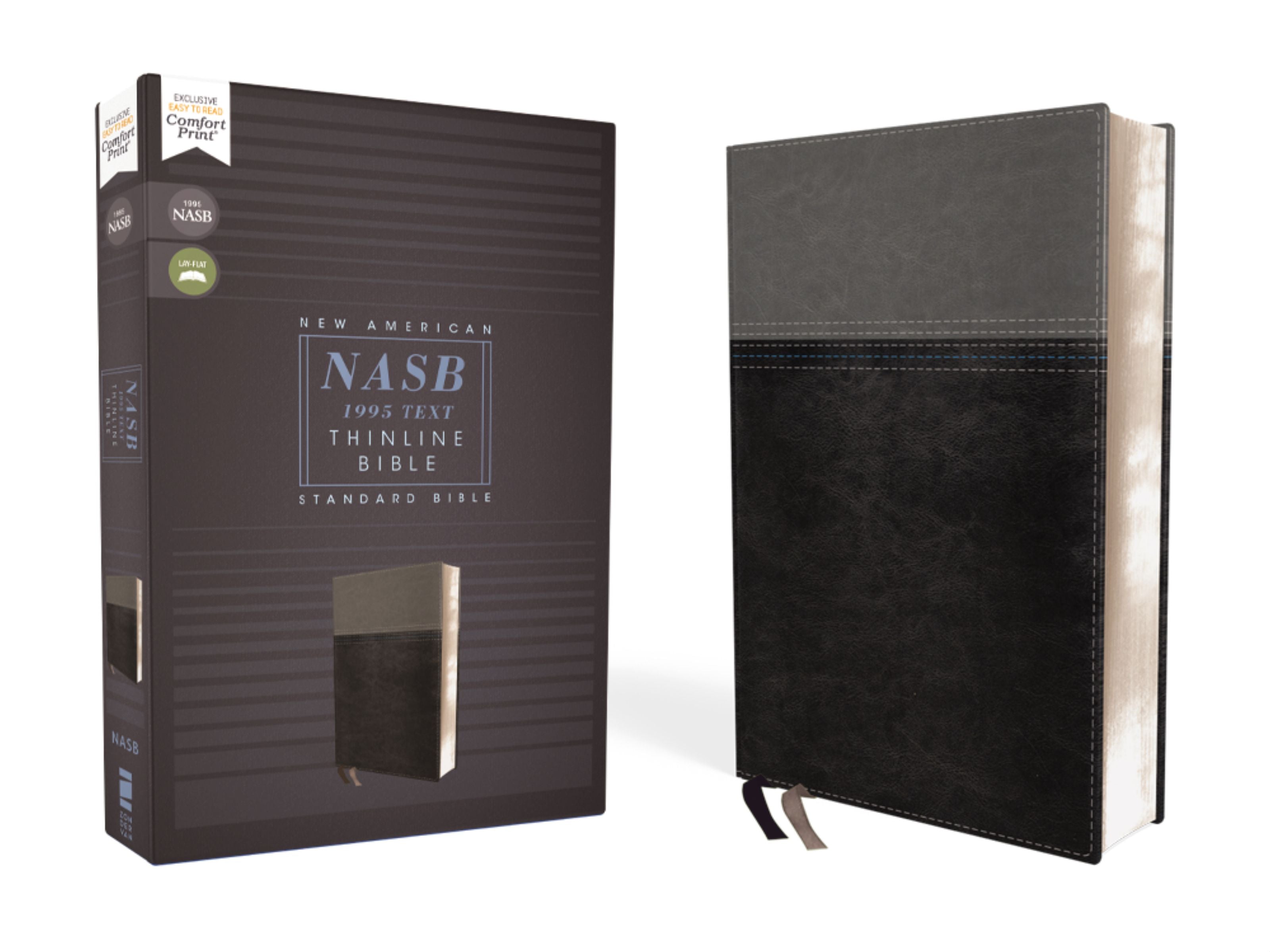 NASB Thinline Bible Black/Grey 1995 Text (Red Letter Edition)