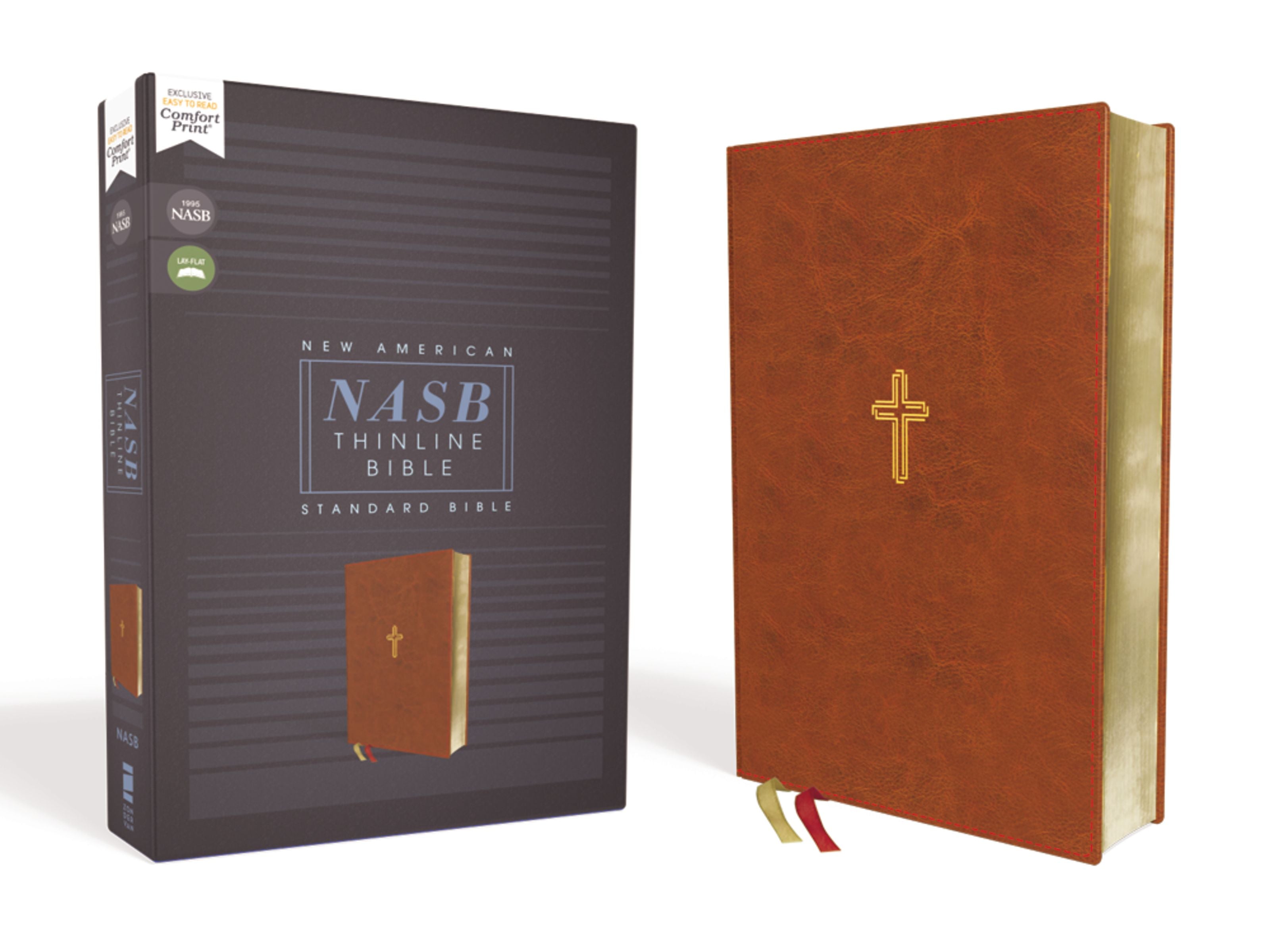 NASB Thinline Bible Brown 1995 Text (Red Letter Edition)